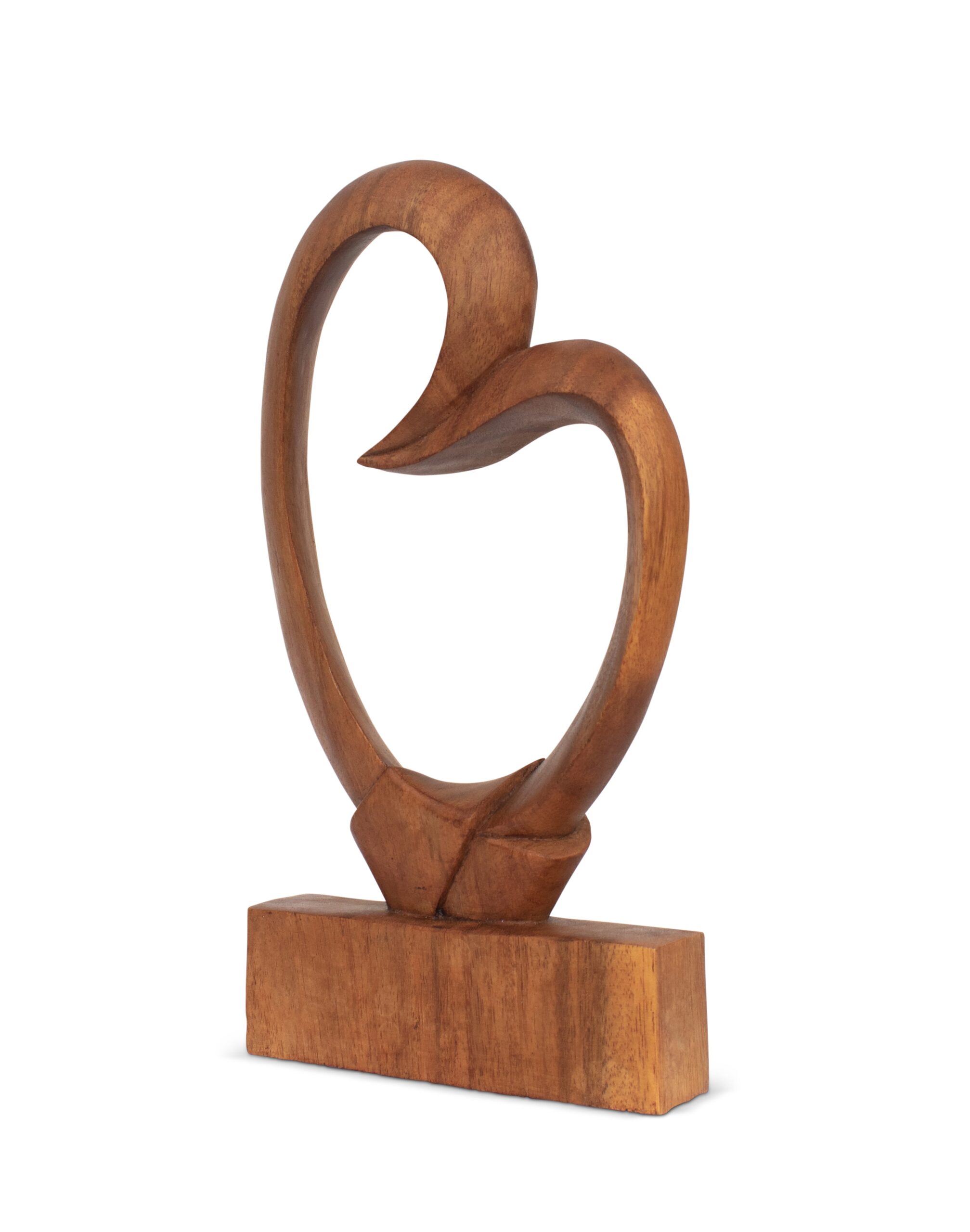12" Wooden Handmade Abstract "Bond of Love" Figurine Sculpture Statue Handcrafted Gift Art Decorative Home Decor Accent Decoration Artwork Hand Carved - Image 3