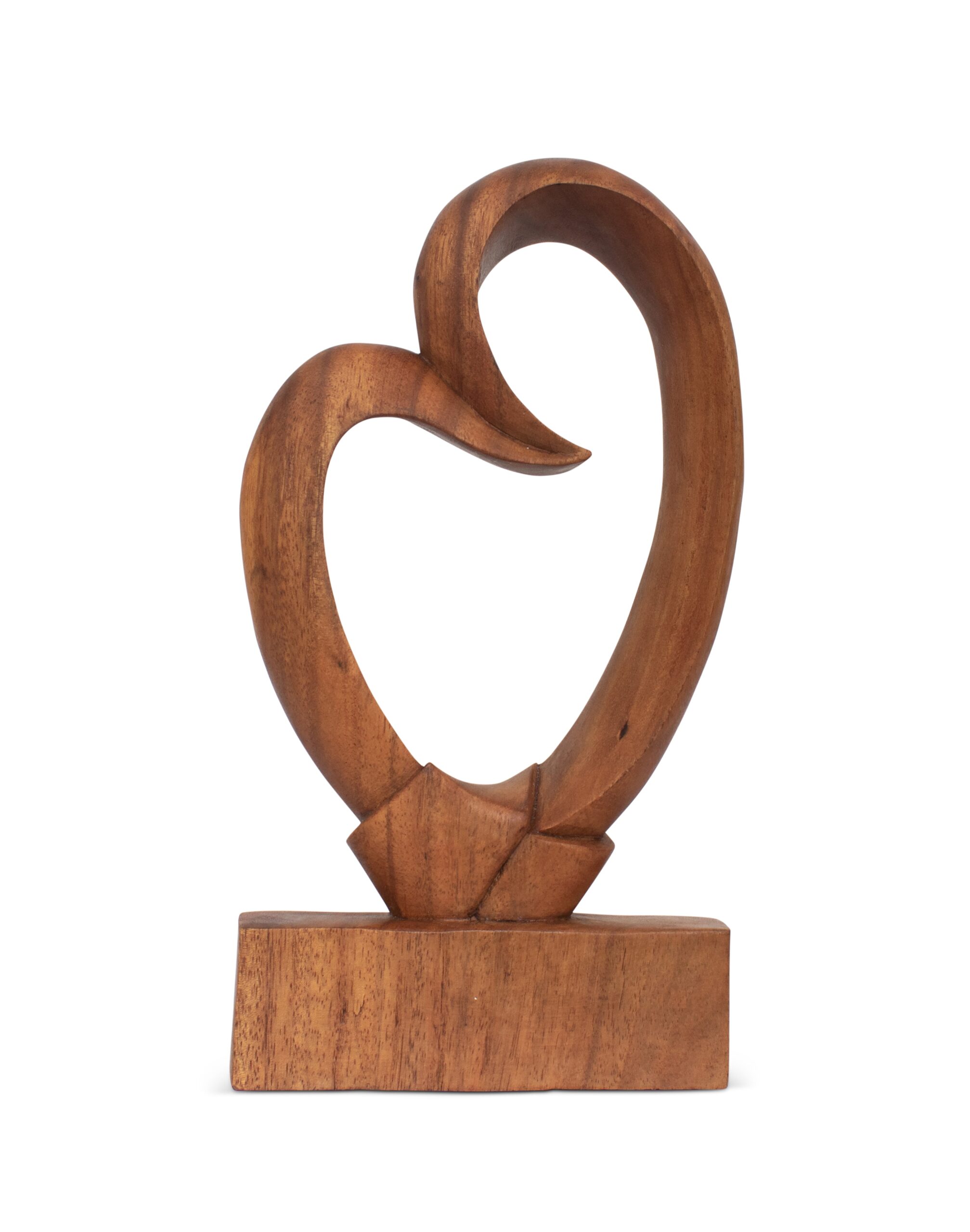 12" Wooden Handmade Abstract "Bond of Love" Figurine Sculpture Statue Handcrafted Gift Art Decorative Home Decor Accent Decoration Artwork Hand Carved - Image 2