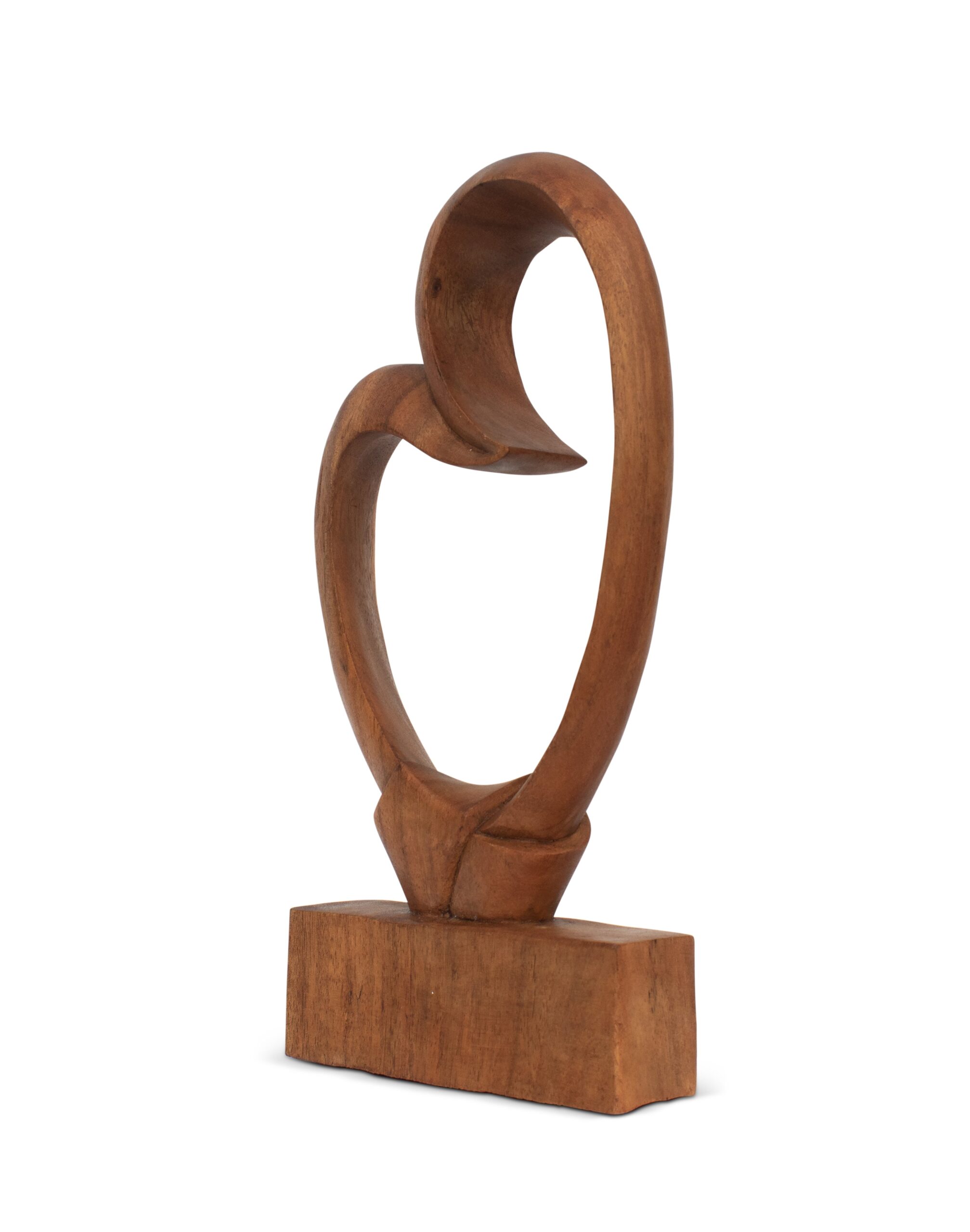 12" Wooden Handmade Abstract "Bond of Love" Figurine Sculpture Statue Handcrafted Gift Art Decorative Home Decor Accent Decoration Artwork Hand Carved - Image 4