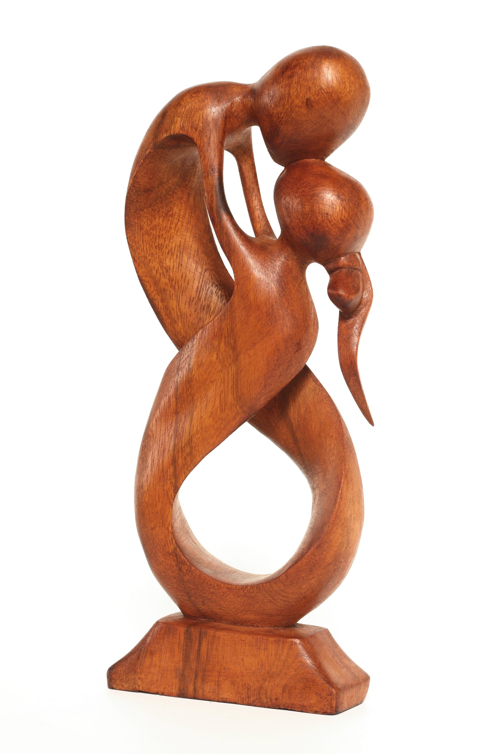 12" Wooden Handmade Abstract Sculpture Statue Handcrafted "Always Yours" Gift Art Decorative Home Decor Figurine Accent Decoration Artwork Hand Carved - Image 5