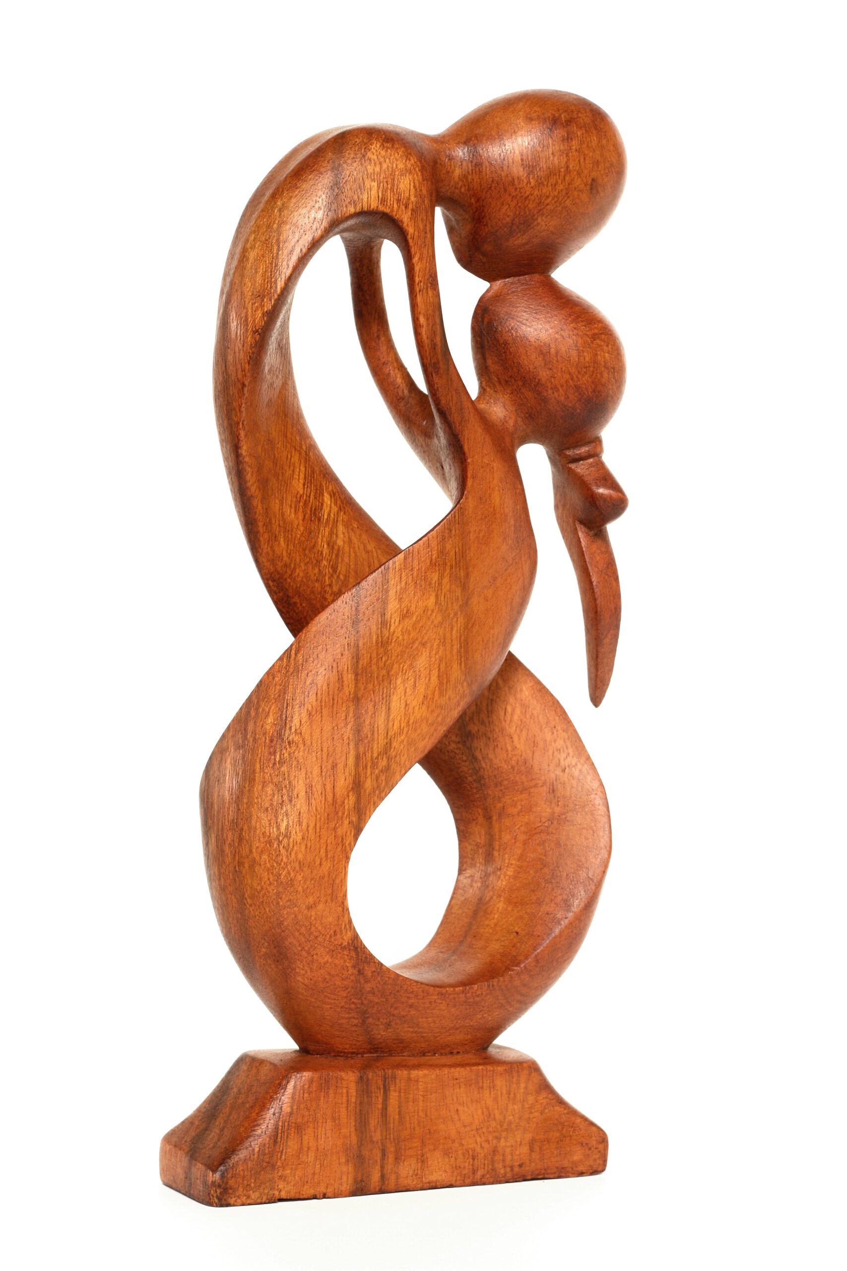 12" Wooden Handmade Abstract Sculpture Statue Handcrafted "Always Yours" Gift Art Decorative Home Decor Figurine Accent Decoration Artwork Hand Carved - Image 4